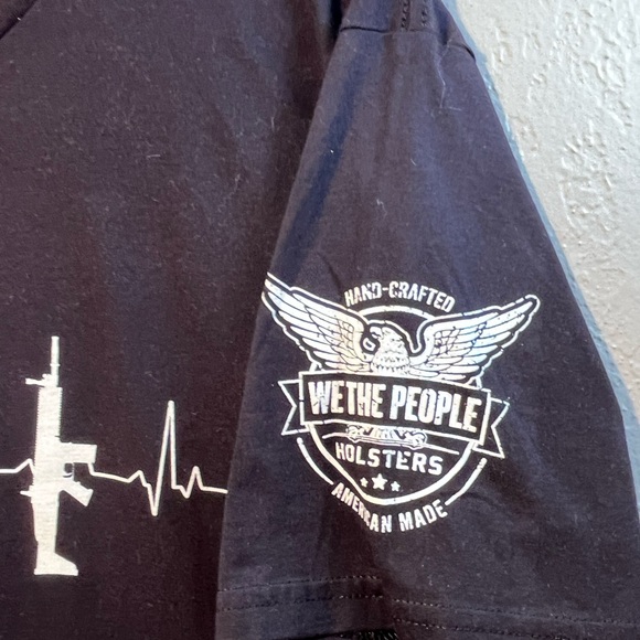 Black and White Short Sleeve Tee with Graphic Design XL USA - Picture 4 of 7